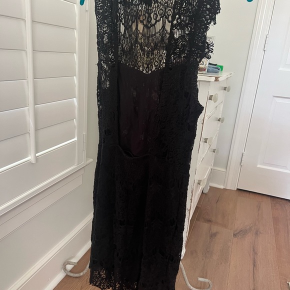 Free People Black Lace Backless Dress - Picture 5 of 7